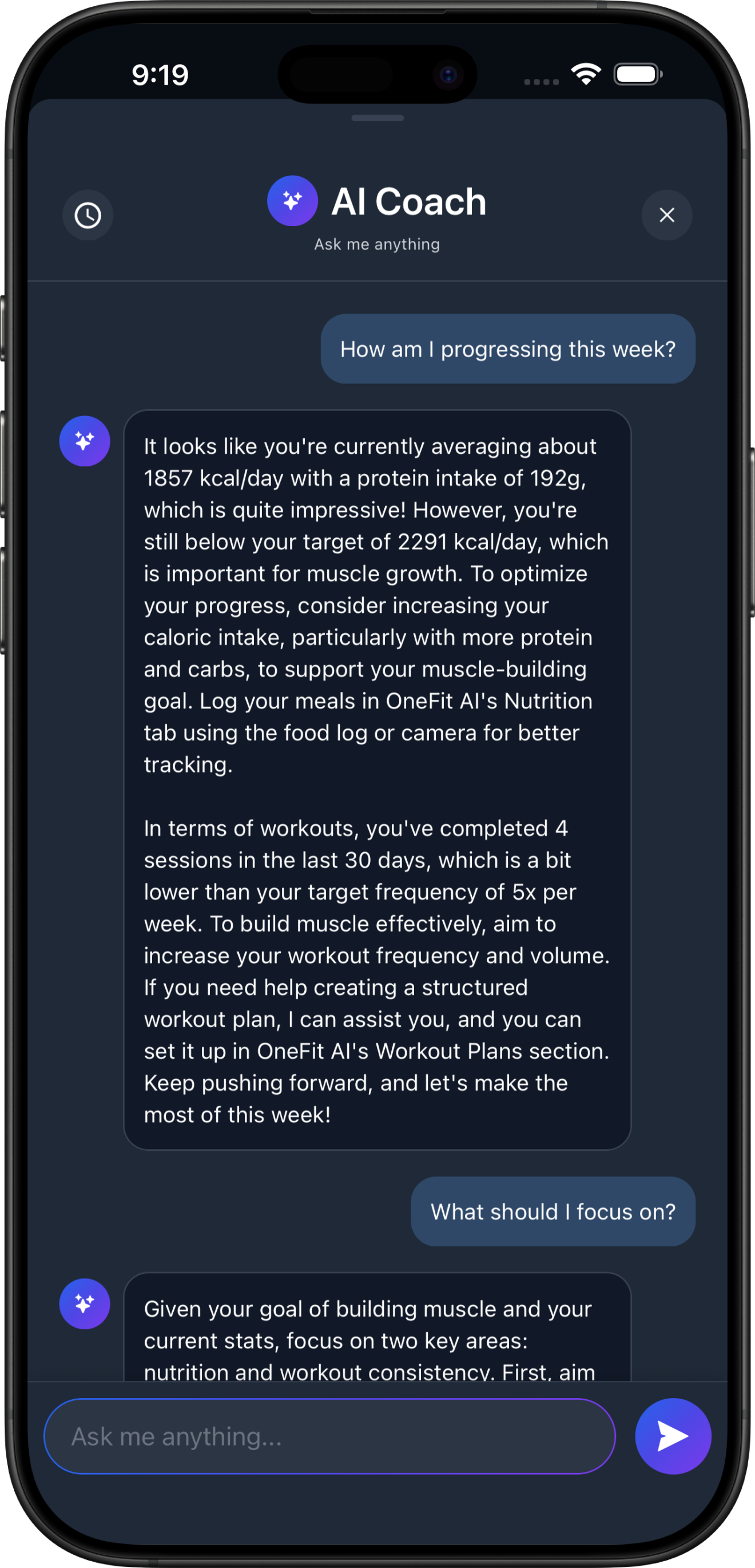 AI Coach Conversation